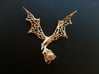 LUX DRACONIS 001 Pendant  3d printed LUX DRACONIS dragon pendant in raw brass