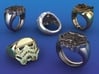 Strooper Ring - size 14 (US) 3d printed Stainless steel, gold plated mate & premium silver renderings