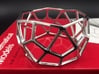 Catalan Bracelet - Deltoidal Hexecontahedron 3d printed Photo of finished product in  Rhodium Plated