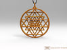 2.5D Sri-Yantra 4.5cm (Raw Metals) 3d printed Pendant cord not included