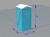Chemical Toilette (1/43) 3d printed 
