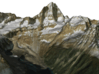 Mount Assiniboine Map - Natural 3d printed 