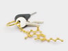 THC Molecule Keychain / Model 3d printed THC molecule keychain gold steel