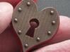 Heart Keyhole Pendant 3d printed To show scale...