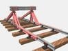 GER Railbuilt Buffer Stop 3d printed Rendered image with rail beam