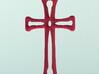 Cross Pendant (6cms) 3d printed Render in red