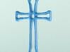Cross Pendant (6cms) 3d printed Render in blue