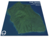Oak Island Aerial Map: 5 Inch 3d printed 