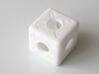 Average D6 Hollow Dice 3d printed In White Strong and Flexible