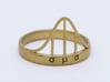 Normal curve ring 3d printed 