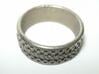 Check Rope ring 17.5mm, US 7 1/4, UK O1/2 3d printed Ring - as delivered