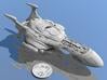 Blasphemous Geometry 3d printed Supercarrier "Blasphemous Geometry" shown with Florida quarter for scale.