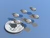 Pact Swarmer Fighters 6-pack 3d printed Six Swarmers escort a Florida quarter.