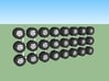 Tractor Trailer Wheels & Tires V1 - 24 Pack 3d printed 