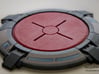 Portal button Coaster 3d printed As it comes in Full Colour Sandstone