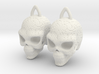 Day of the Dead Earrings  2.5cm 3d printed 