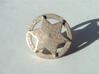 Sheriff's Star Cufflinks (Style 3) 3d printed Shown in plain stainless finish