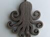 Octopus pendant/keychain 3d printed Stainless steel, before polishing