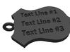 Police Shield Pet Tag / Key Fob 3d printed rendering of back side