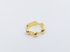 Benzene Ring Molecule Ring 3D 3d printed Benzene ring molecule ring in 18k Gold plated