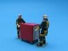 HO/1:87 Fire extinguisher container kit 3d printed Painted & assembled diorama (figures not included)