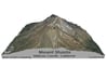 Mount Shasta Map: 6"x6" 3d printed 
