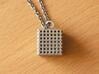 Perforated Cube Pendant  3d printed Cube Pendant Cube