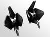 Origami Crane Bead Earrings 3d printed 