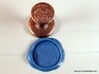 Easter Egg Wax Seal 3d printed The seal and wax impression in Light Blue premium sealing wax.