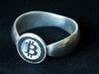 Bitcoin Ring 2nd Edition 3d printed Silver Polished close-up