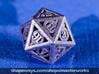 Deathly Hallows d20 3d printed Stainless Steel
