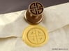 Shield Knot Wax Seal 3d printed Shield Knot wax seal with impression in Sunflower Yellow wax.