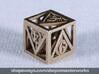 Deathly Hallows d6 3d printed Stainless Steel