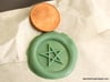 Pentagram Wax Seal 3d printed Just the wax impression in Light Green