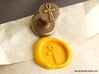 Ankh Wax Seal 3d printed Ankh wax seal with impression in Sunflower Yellow sealing wax