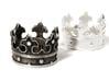 Crown Ring (various sizes) 3d printed Silver (blackened), right original