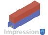 40ft shippingcontainers type B 3d printed Impression of a few shipping containers (red type A)(blue type B)