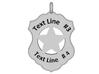 Police Badge Pet Tag / Pendant / Key Fob 3d printed Rendering of back side
