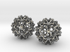 Snowballs - Earrings in Cast Metals 3d printed 