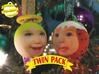 Angel & Puddin baubles twin pack (personalised) 3D 3d printed :)