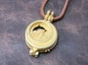 Rotate Pendant "Dolphin and Moon" 3d printed This material is Polished Gold Steel