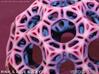 Pink and Blue Bucky 3d printed color sandstone print - close