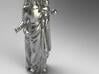 Mary with Jesus 3d printed Render in silver