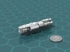 MCSF Battleship 3d printed Render of the model, with a virtual quarter for scale.