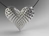 oh my heart ! 3d printed render in silver