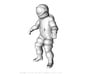 Generic Astronauts Set / 1:72 3d printed Weightless floating position