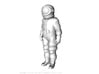 Generic Astronauts Set / 1:72 3d printed Standing position