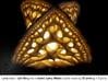 Lichenfan : Part A of the lamp shade  3d printed 