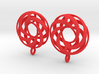 Torus Ribbon Earrings 3d printed 
