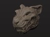 Oni-Tiger Miniature Decorative Noh Mask 3d printed 2/3 Profile Clay Render